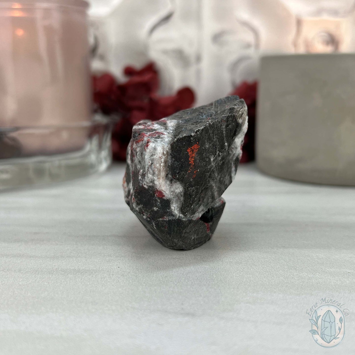 Raw Cinnabar Pet Rock Specimen
