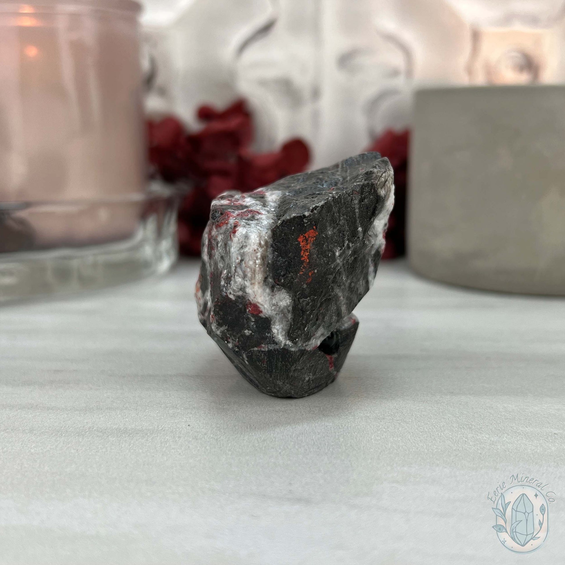 Raw Cinnabar Pet Rock Specimen