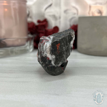 Raw Cinnabar Pet Rock Specimen