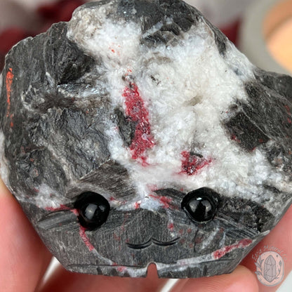 Raw Cinnabar Pet Rock Specimen