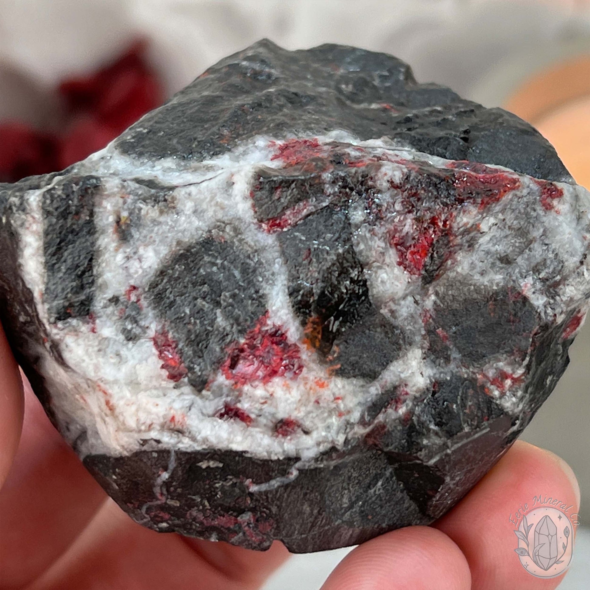 Raw Cinnabar Pet Rock Specimen