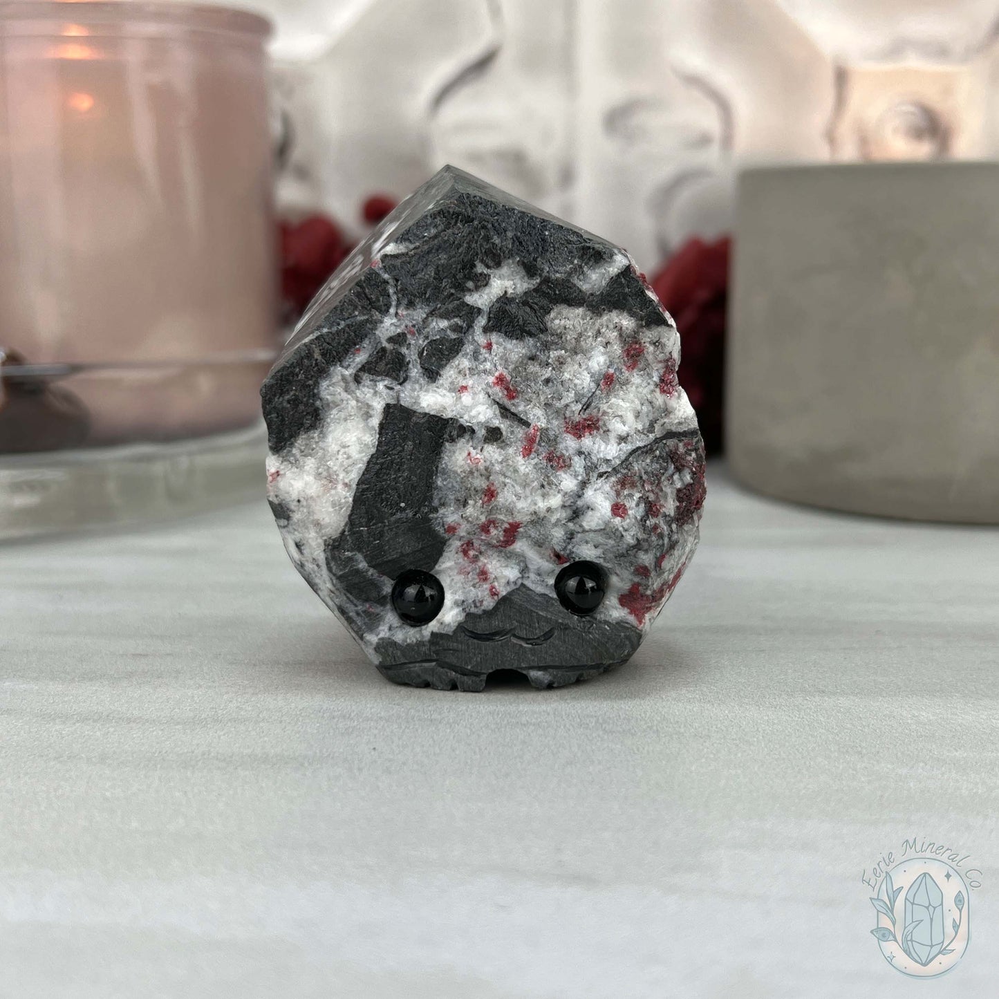 Raw Cinnabar Pet Rock Specimen