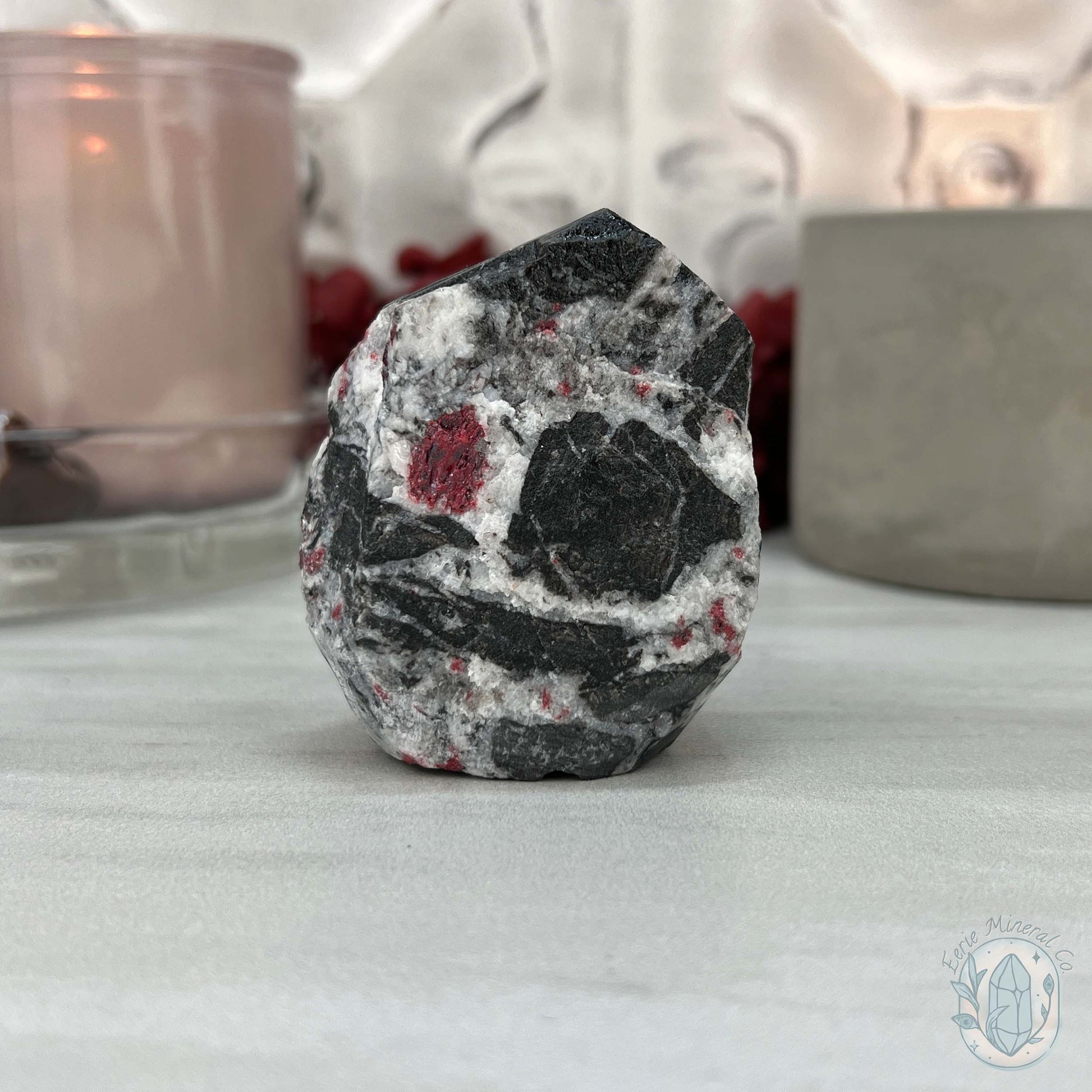 Raw Cinnabar Pet Rock Specimen