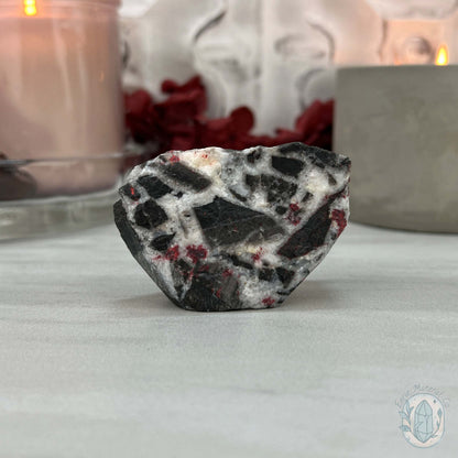 Raw Cinnabar Rock Buddy Specimen