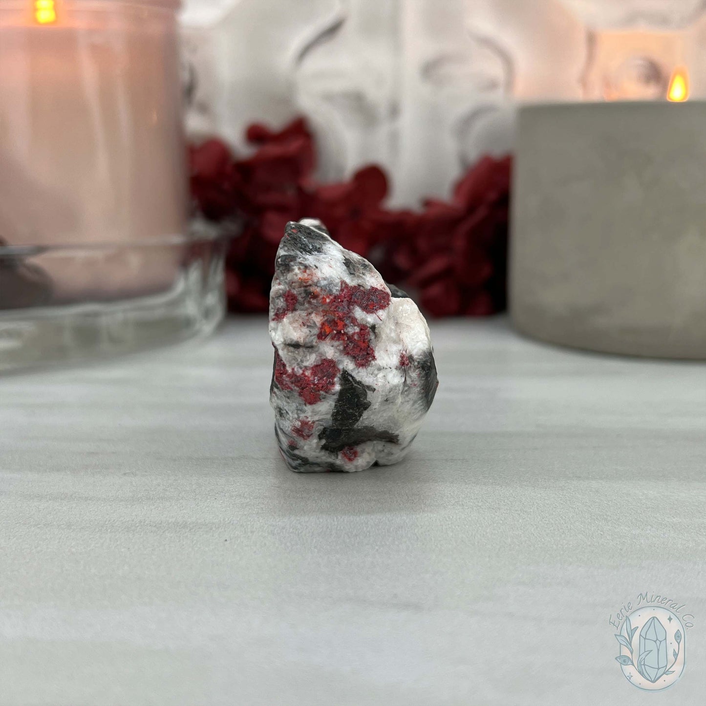 Raw Cinnabar Rock Buddy Specimen