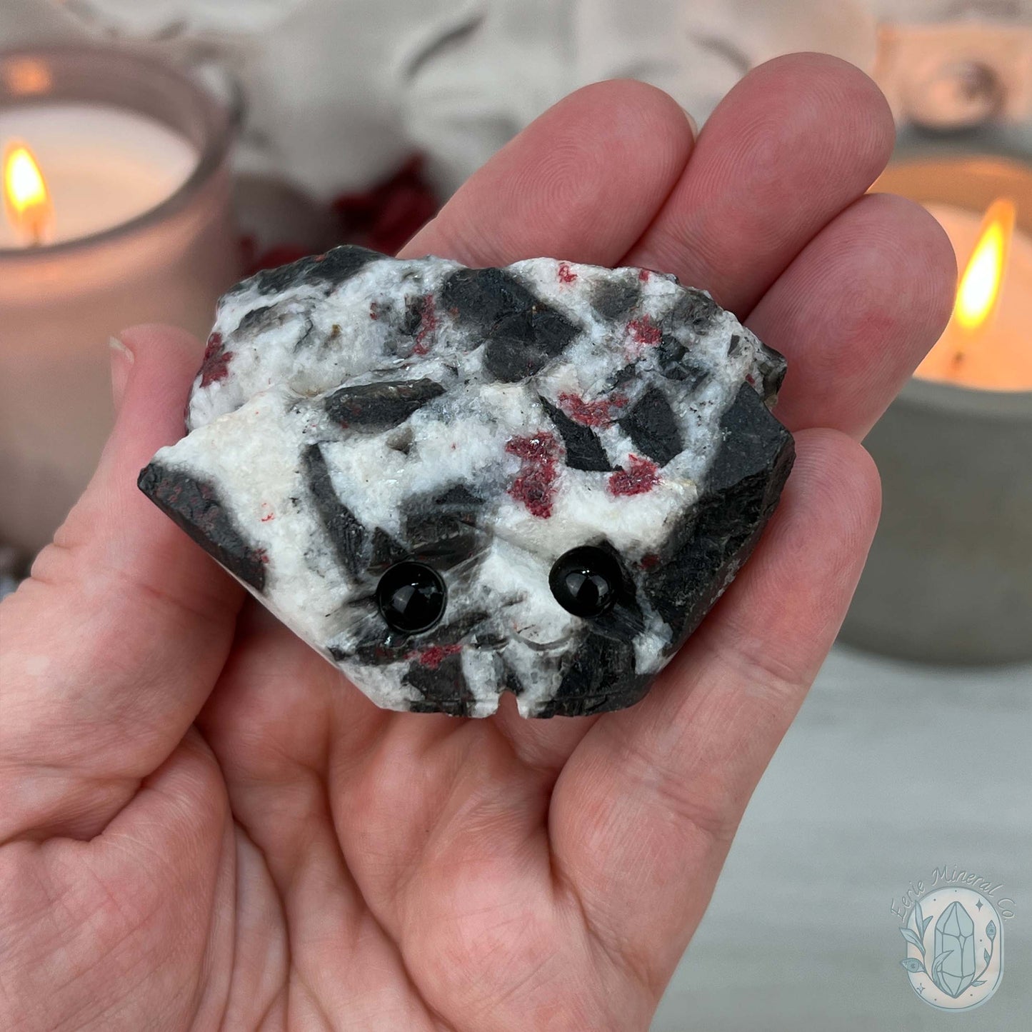 Raw Cinnabar Rock Buddy Specimen