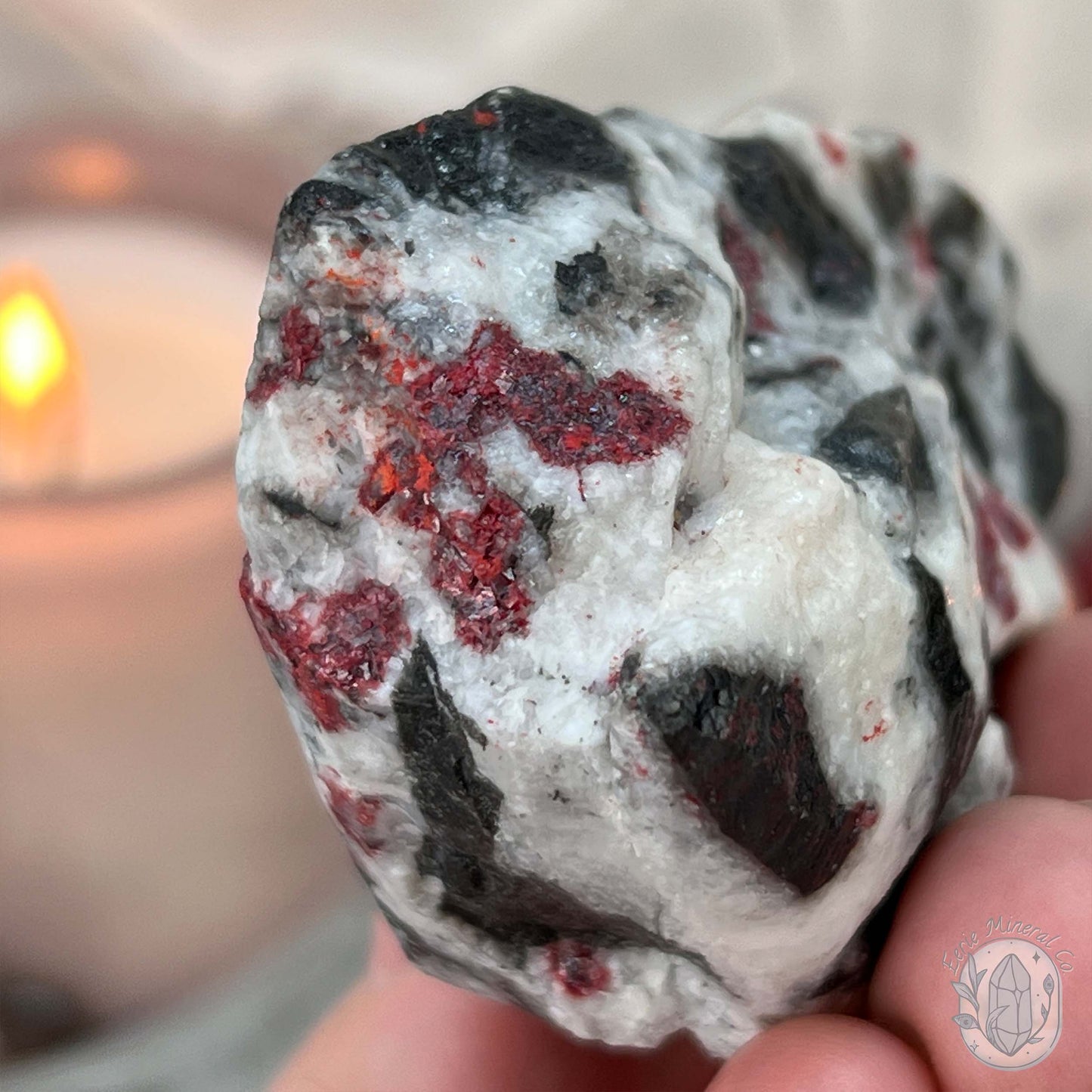 Raw Cinnabar Rock Buddy Specimen