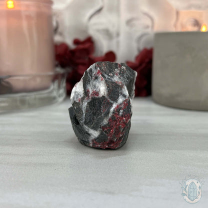 Raw Cinnabar Pet Rock Specimen