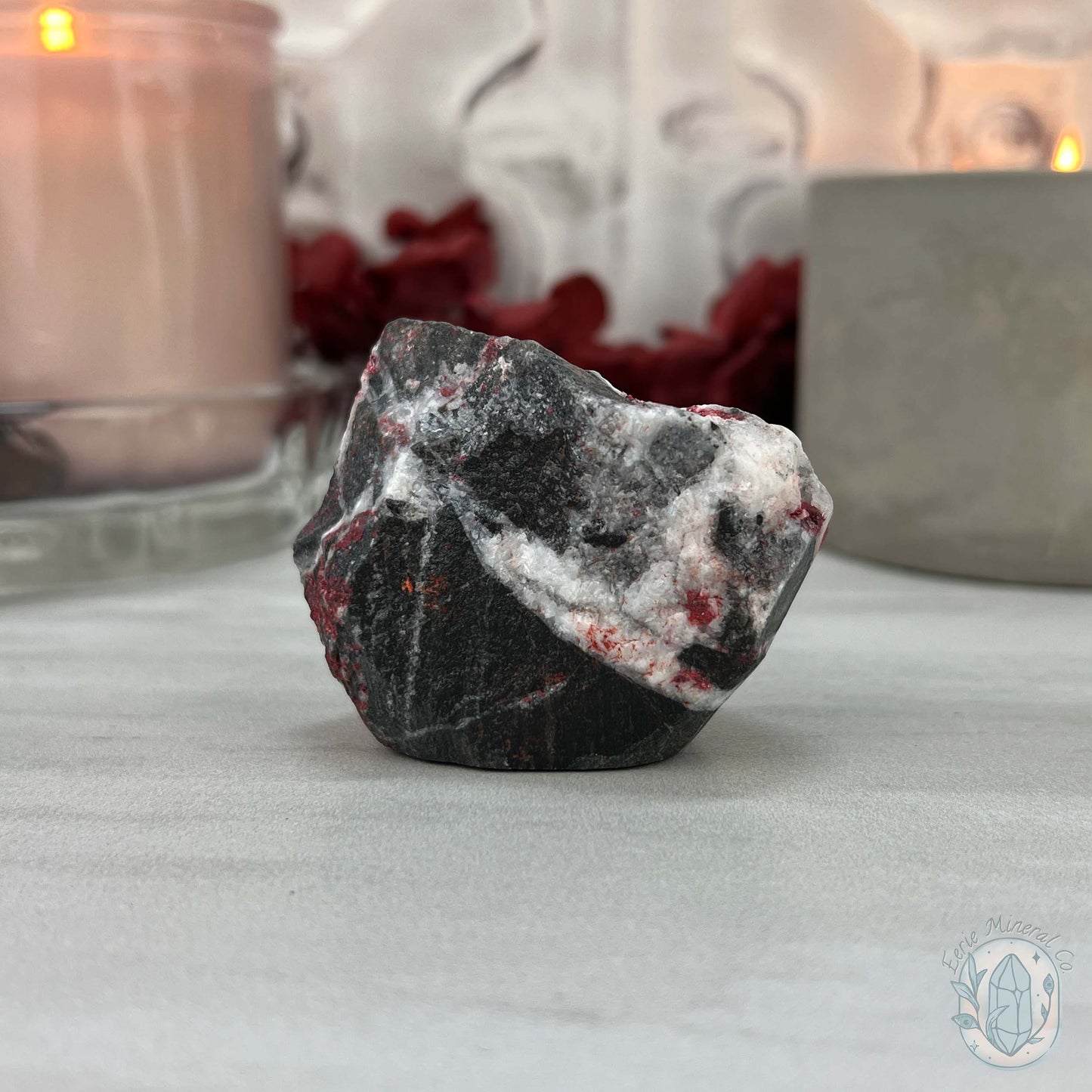 Raw Cinnabar Pet Rock Specimen