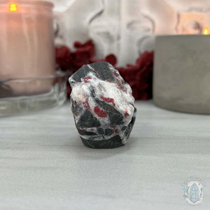 Raw Cinnabar Pet Rock Specimen