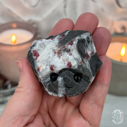 Raw Cinnabar Pet Rock Specimen