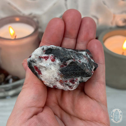 Raw Cinnabar Pet Rock Specimen