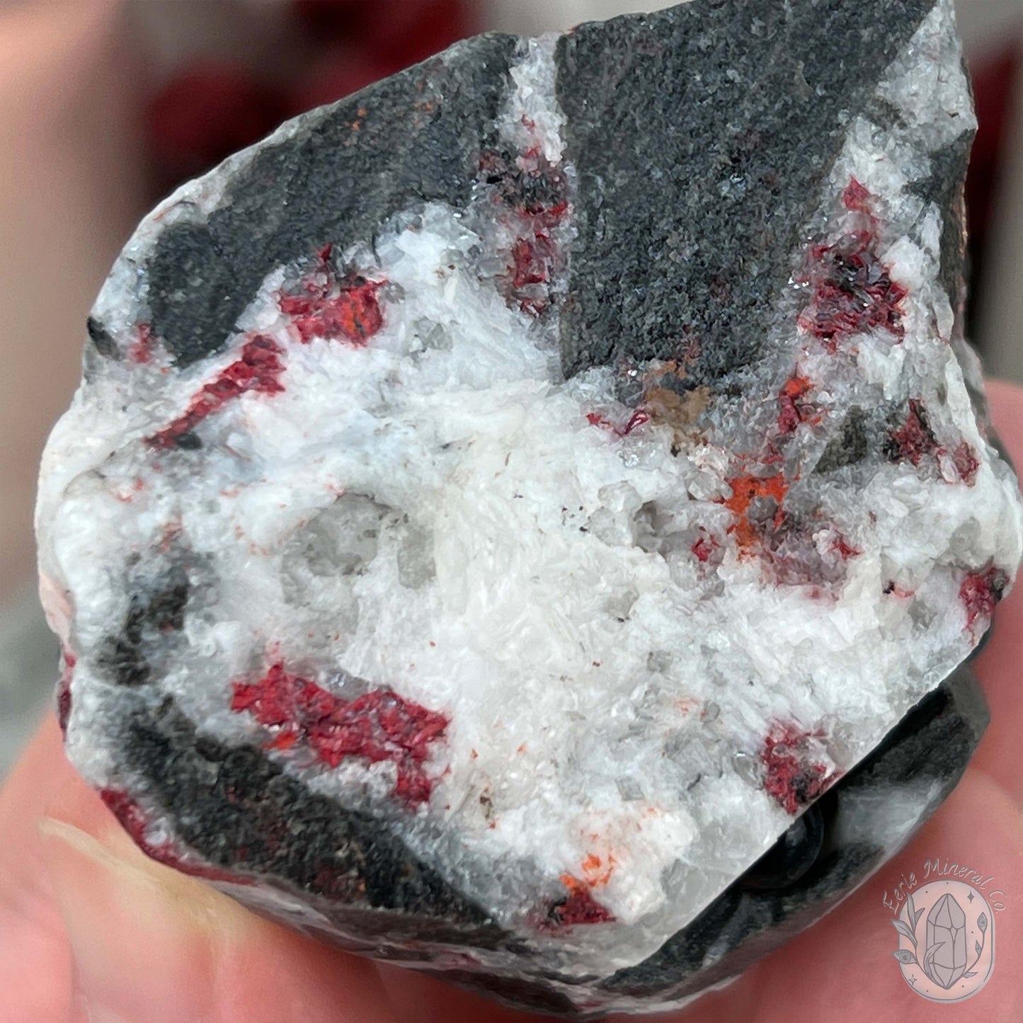 Raw Cinnabar Pet Rock Specimen
