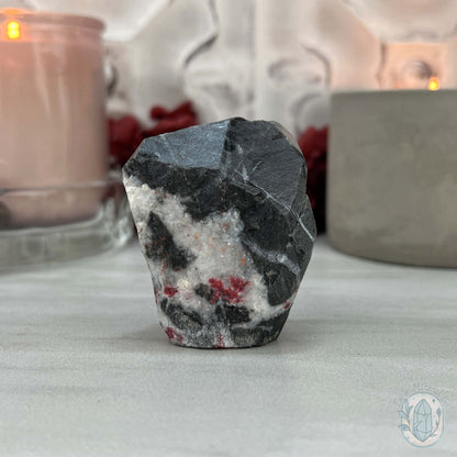 Raw Cinnabar Rock Buddy Specimen