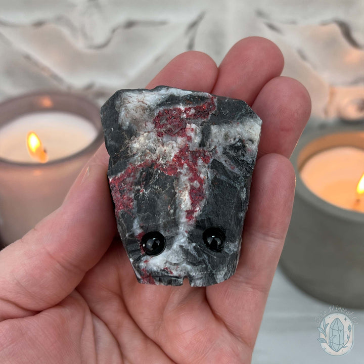 Raw Cinnabar Pet Rock Specimen