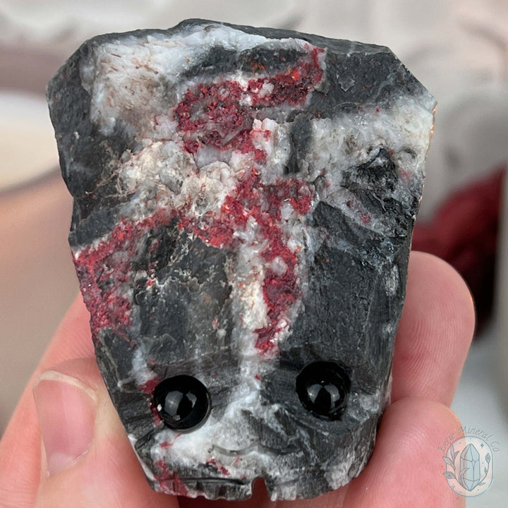 Raw Cinnabar Pet Rock Specimen