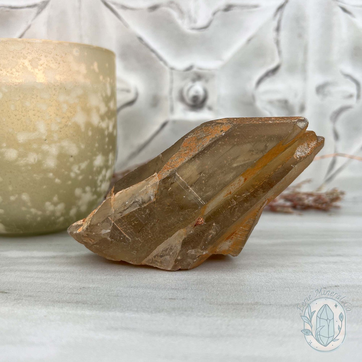 Natural Raw Smoky Citrine Crystal Cluster