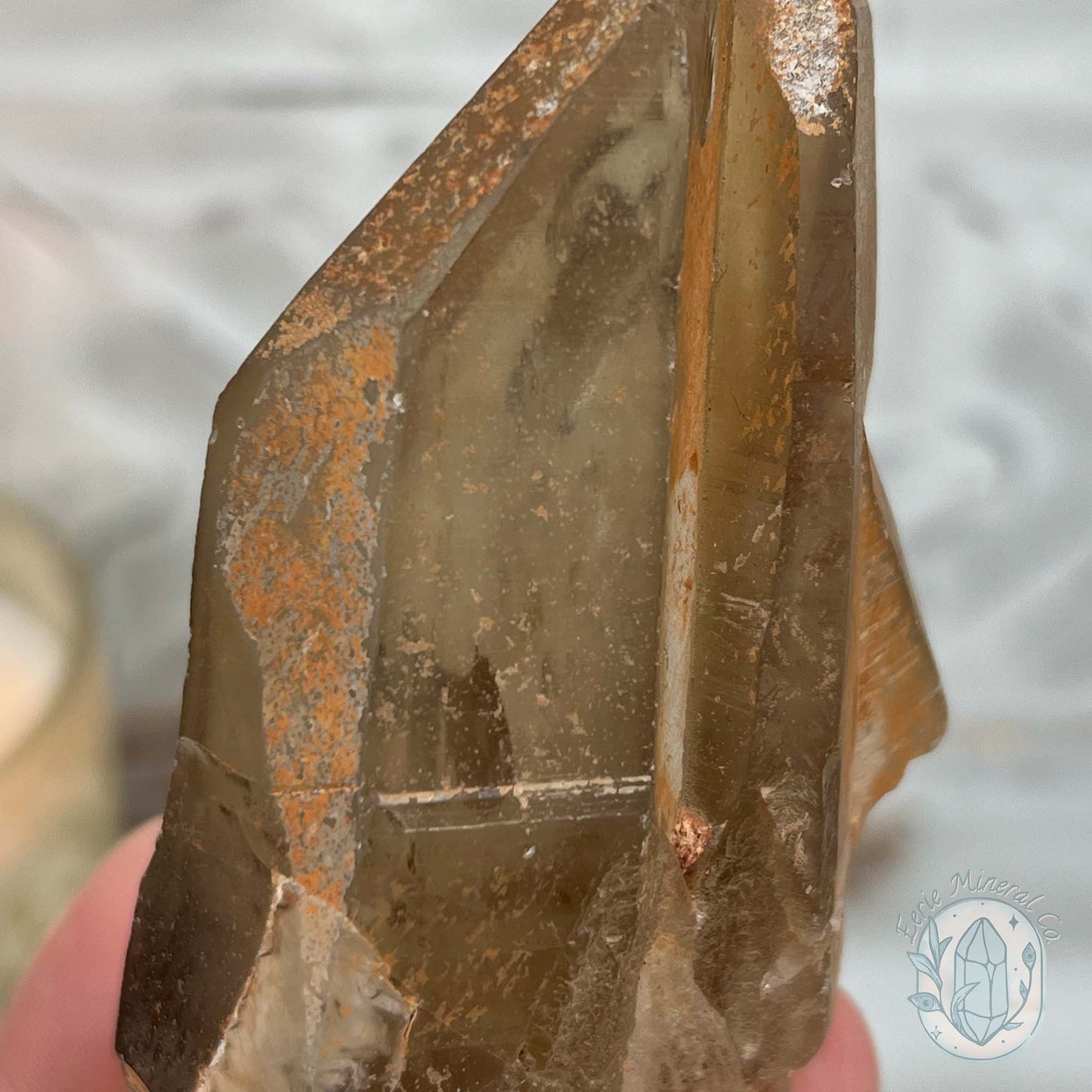 Natural Raw Smoky Citrine Crystal Cluster