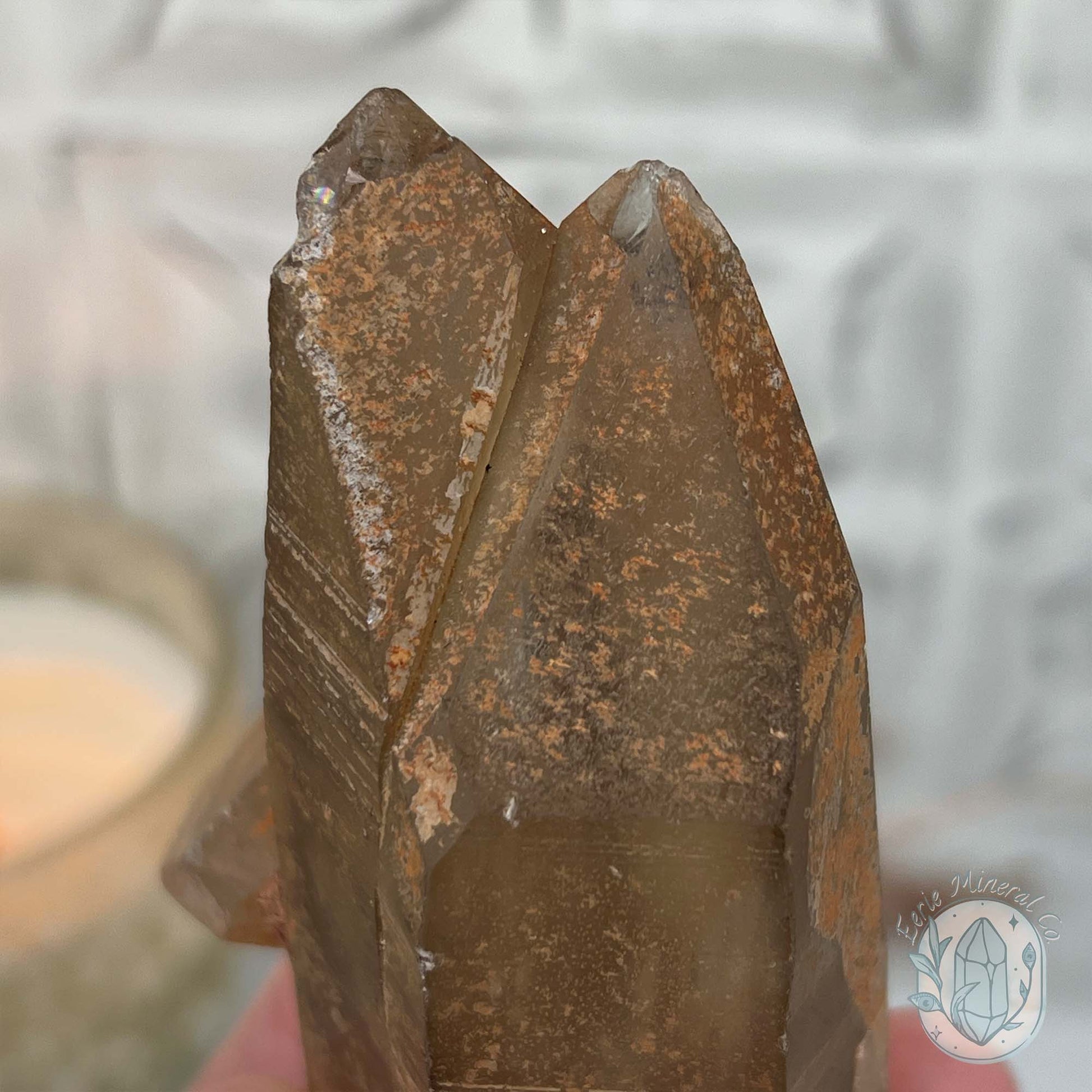 Natural Raw Smoky Citrine Crystal Cluster