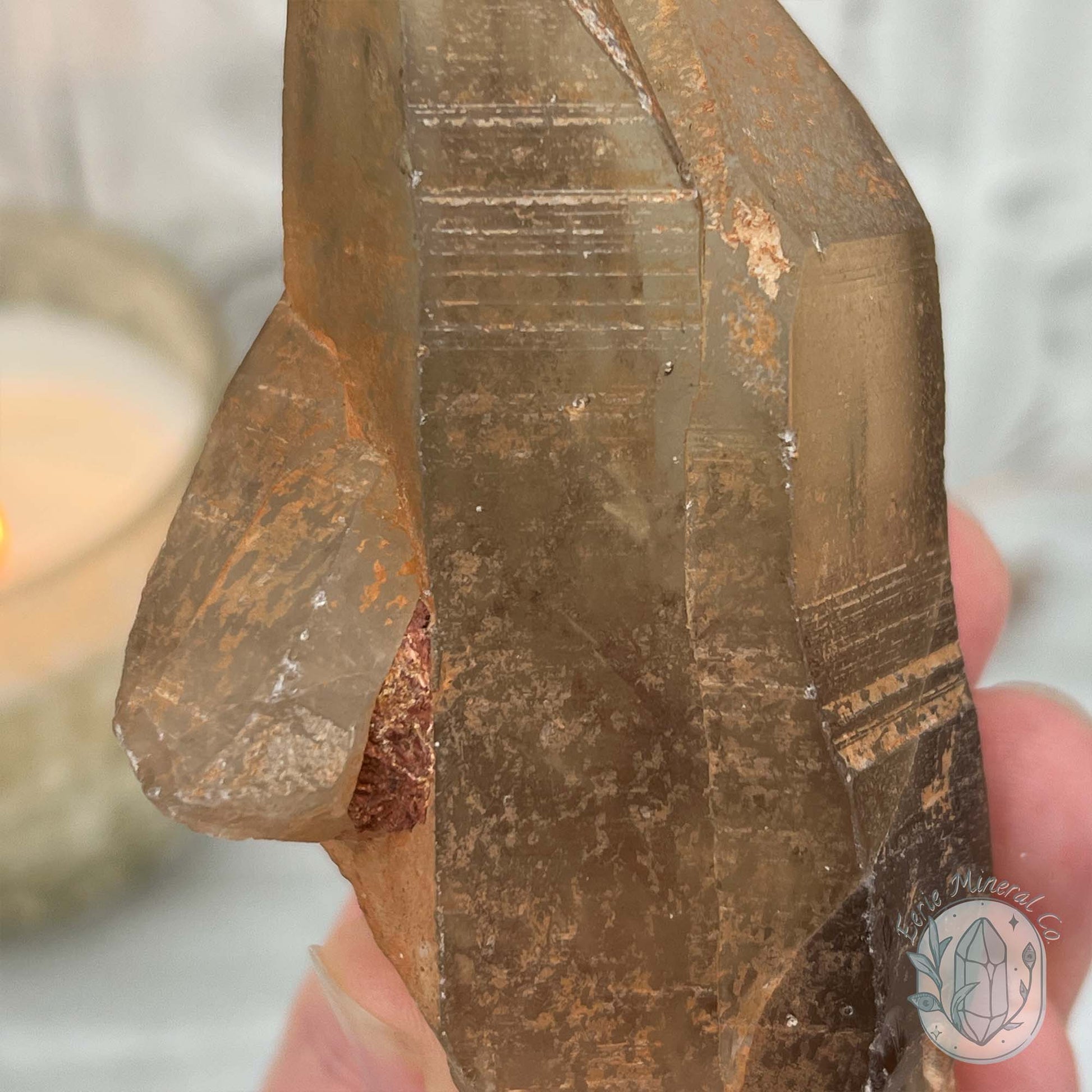 Natural Raw Smoky Citrine Crystal Cluster