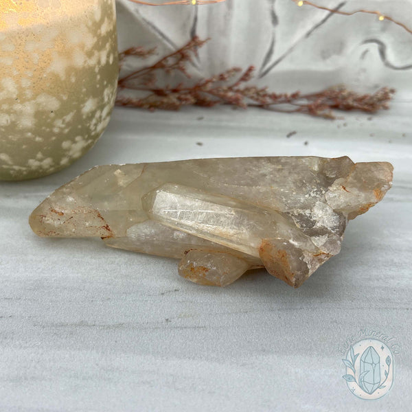 Natural Raw Citrine Crystal Cluster Point