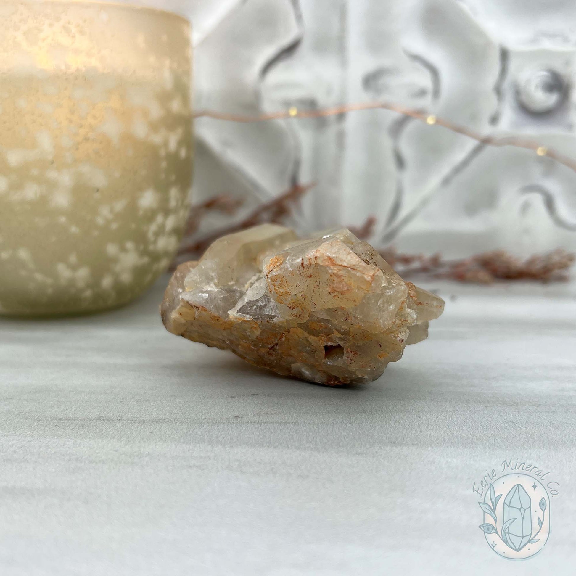 Natural Raw Citrine Crystal Cluster Point