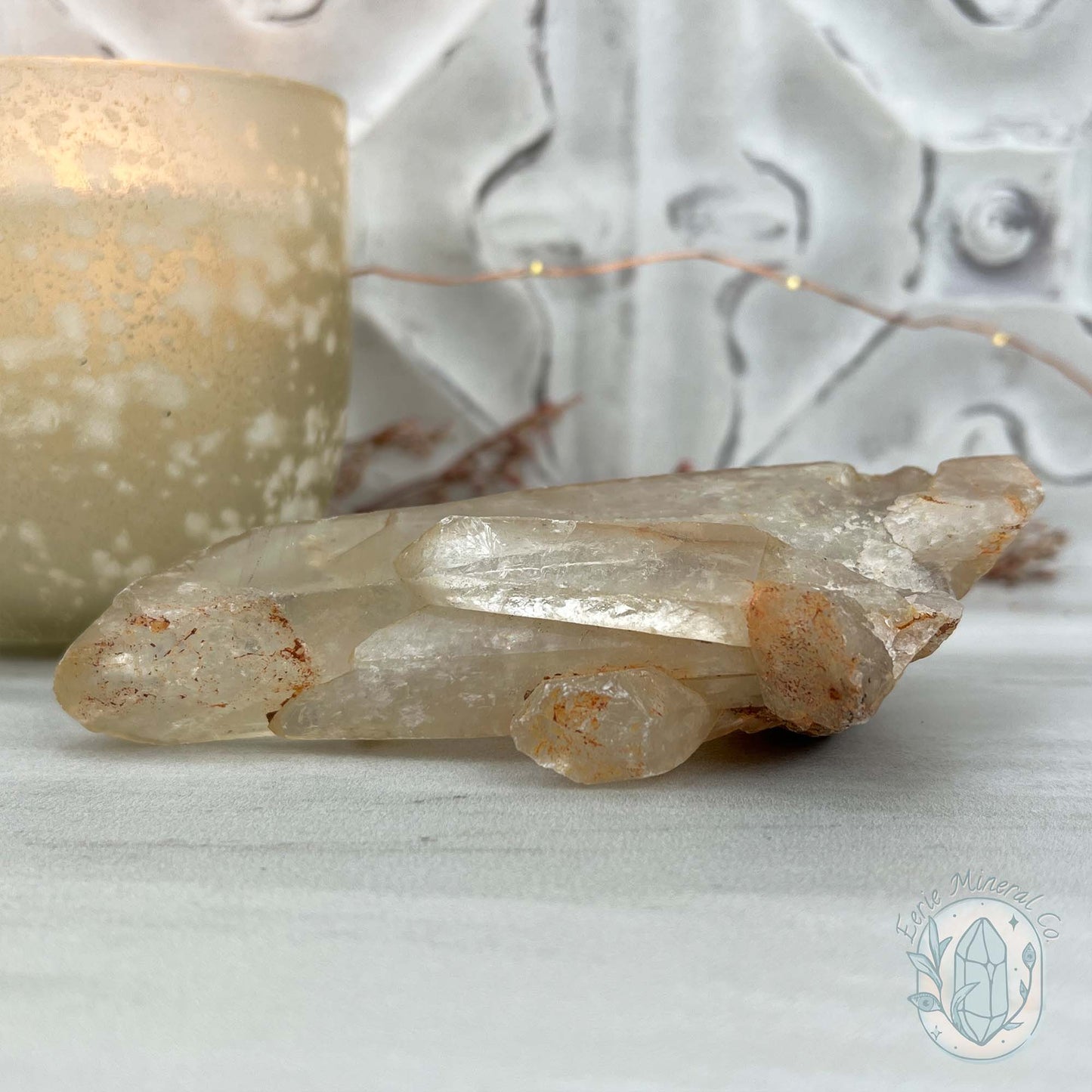 Natural Raw Citrine Crystal Cluster Point