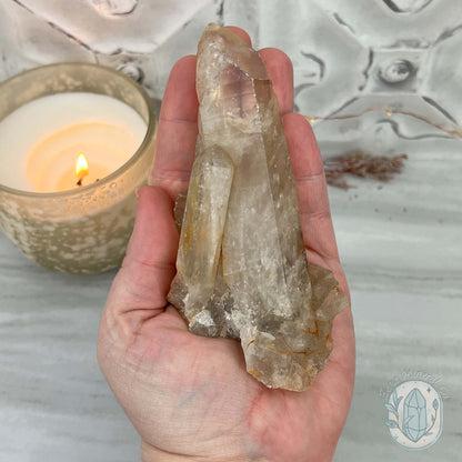 Natural Raw Citrine Crystal Cluster Point