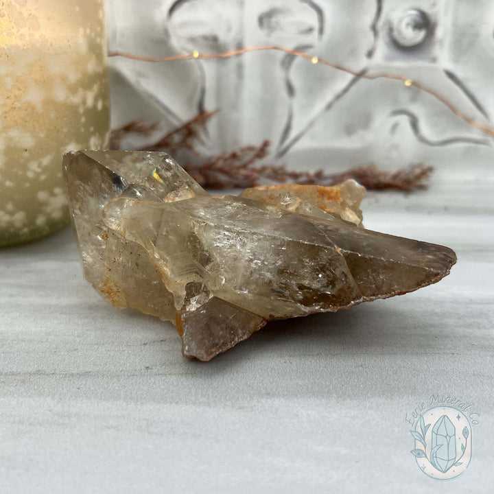 Natural Raw Citrine Crystal Cluster Point