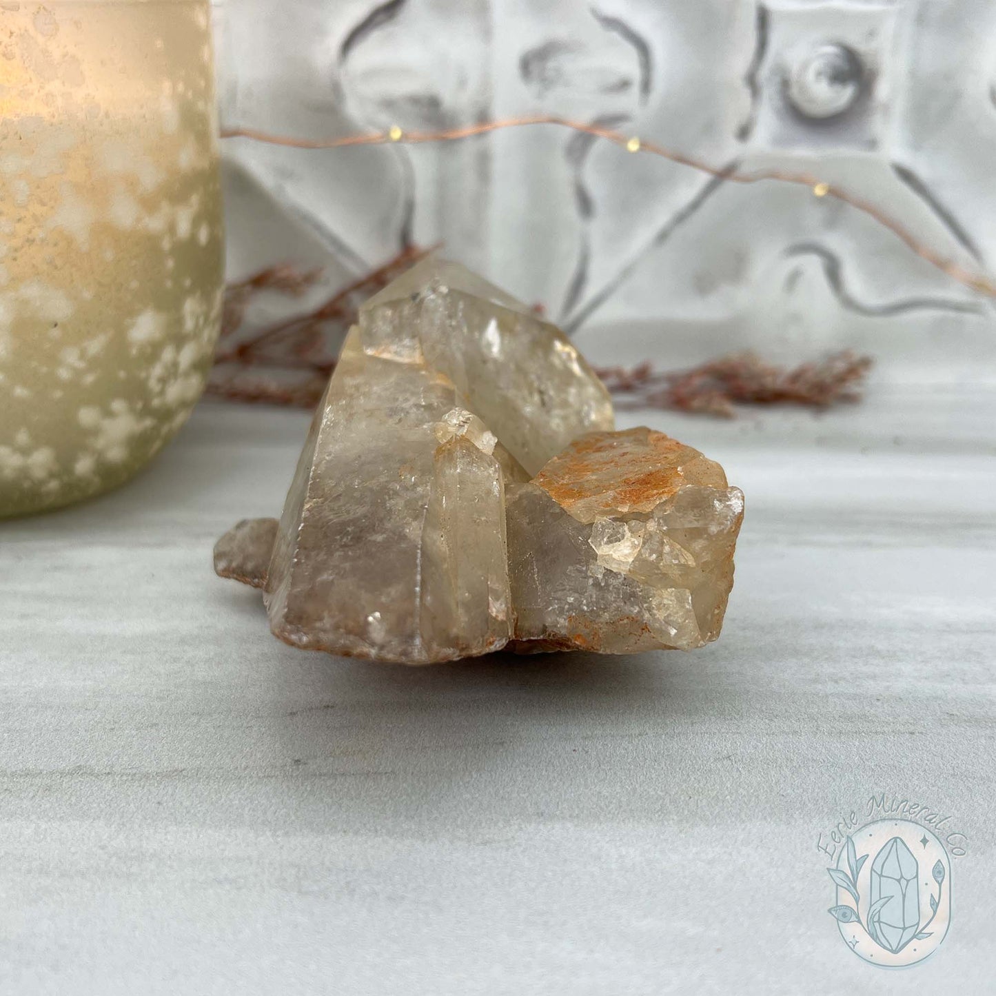 Natural Raw Citrine Crystal Cluster Point
