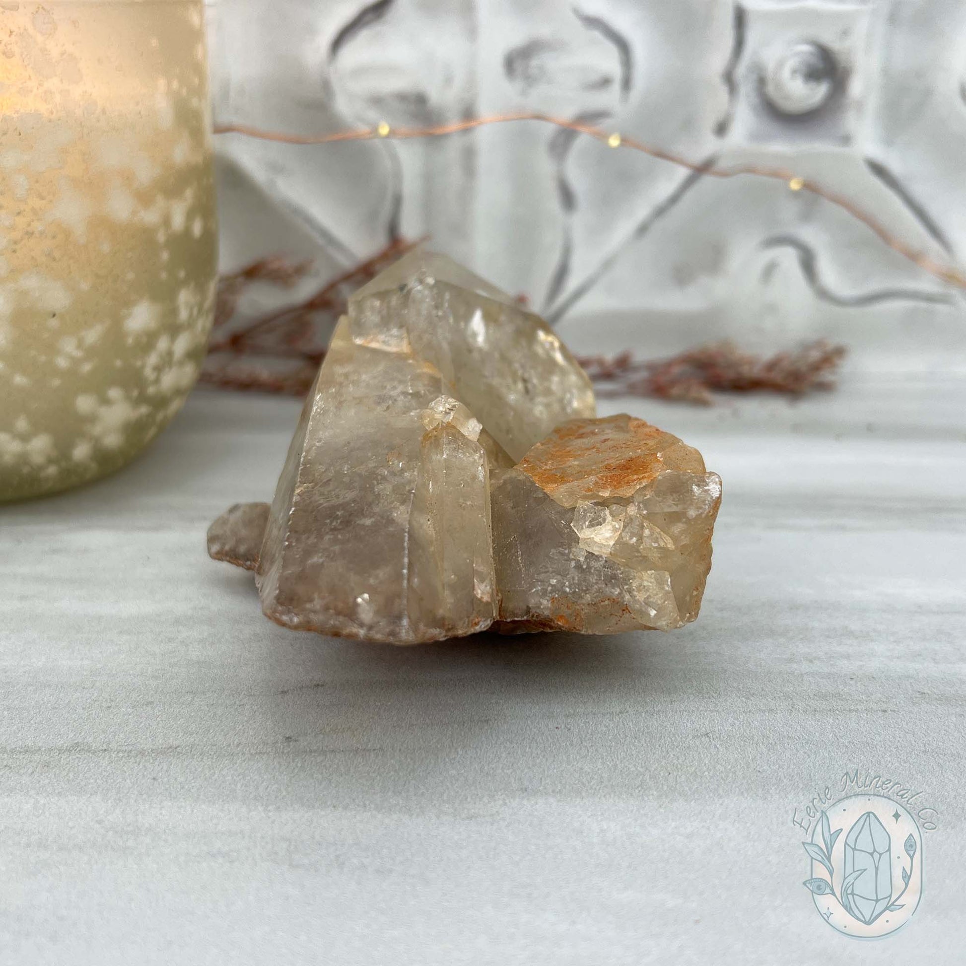 Natural Raw Citrine Crystal Cluster Point
