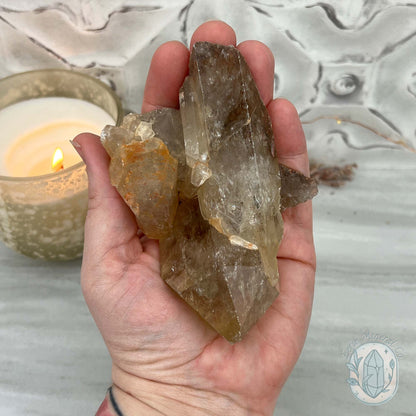 Natural Raw Citrine Crystal Cluster Point