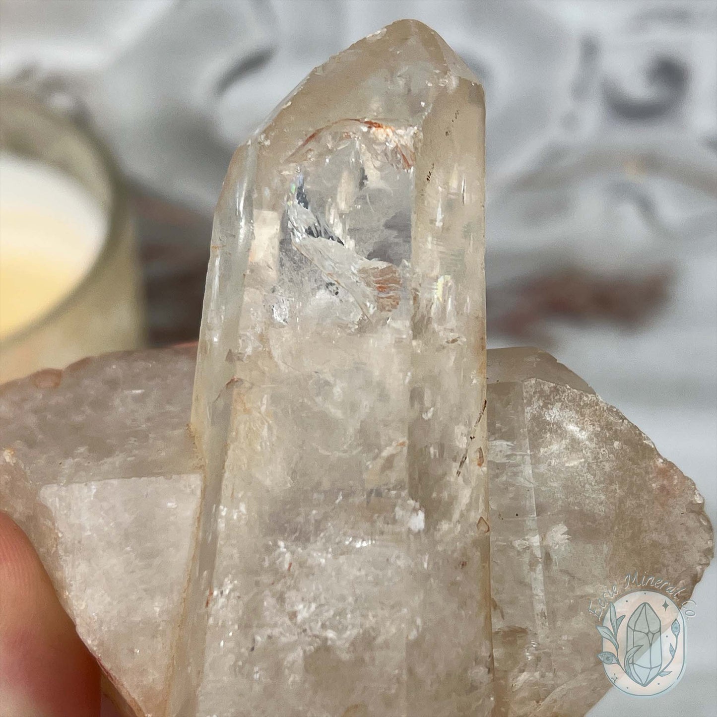 Natural Raw Citrine Crystal Cluster Point