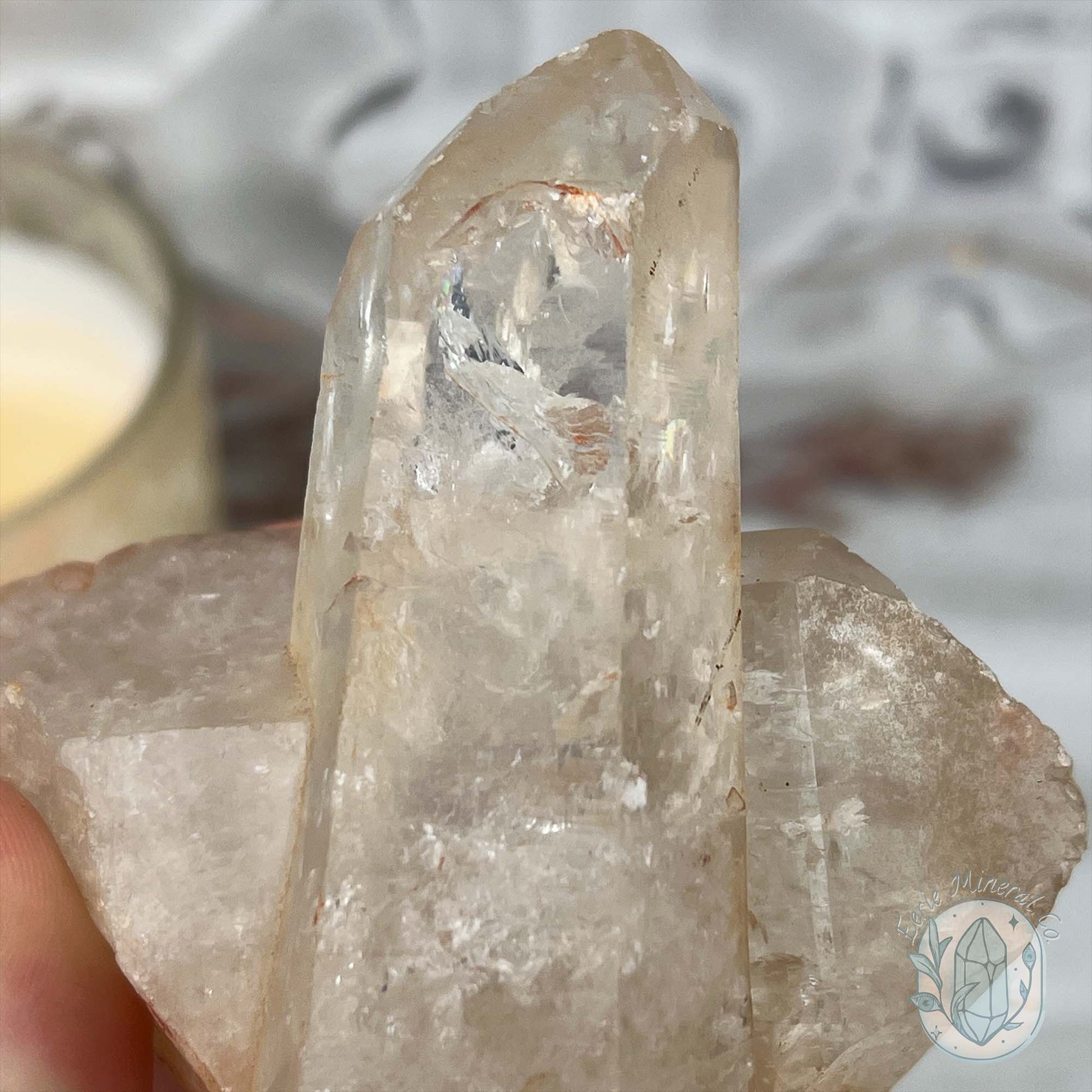 Natural Raw Citrine Crystal Cluster Point