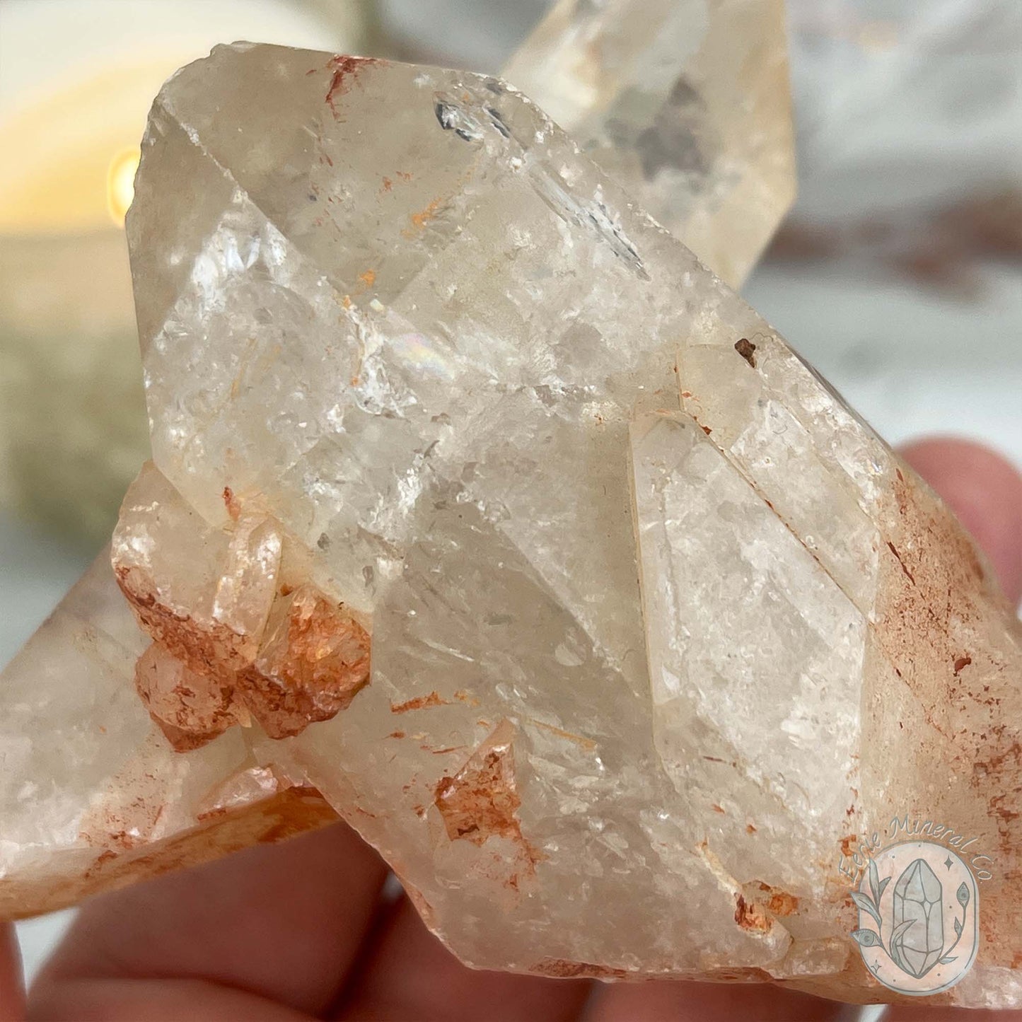 Natural Raw Citrine Crystal Cluster Point