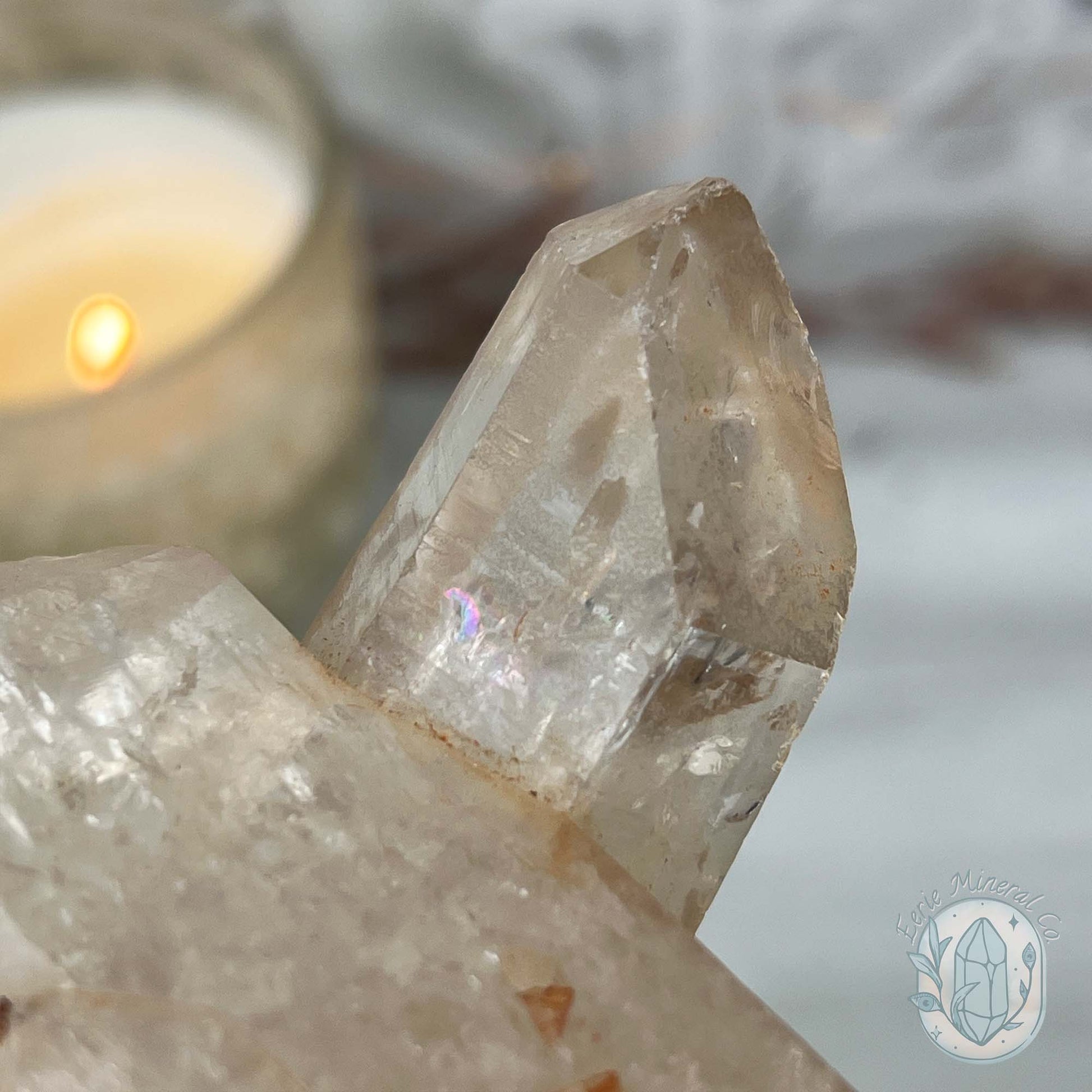Natural Raw Citrine Crystal Cluster Point