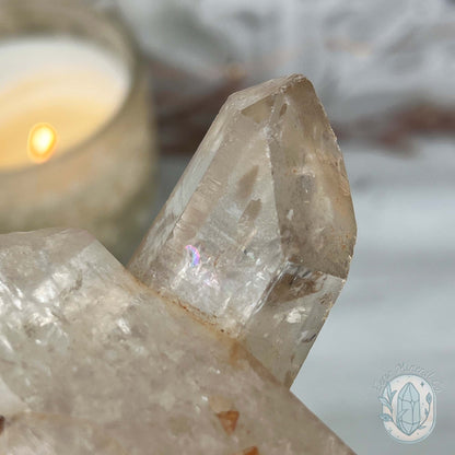 Natural Raw Citrine Crystal Cluster Point