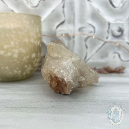 Natural Raw Citrine Crystal Cluster Point