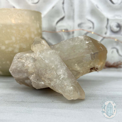 Natural Raw Citrine Crystal Cluster Point