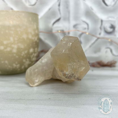 Natural Raw Citrine Crystal Cluster Point