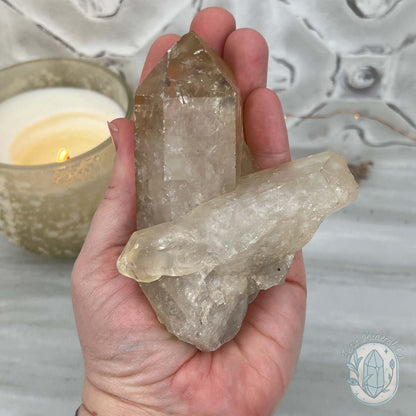 Natural Raw Citrine Crystal Cluster Point