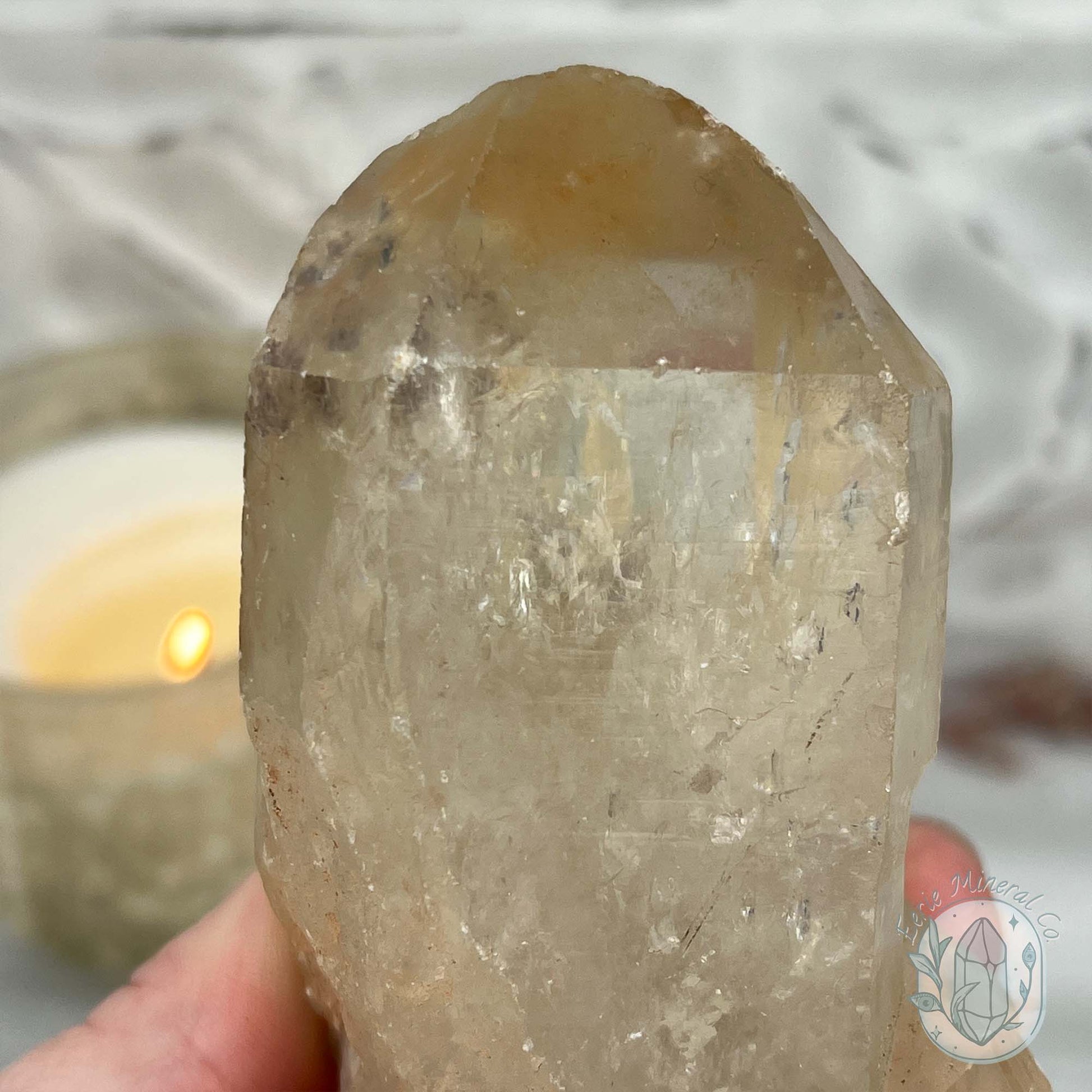 Natural Raw Citrine Crystal Cluster Point