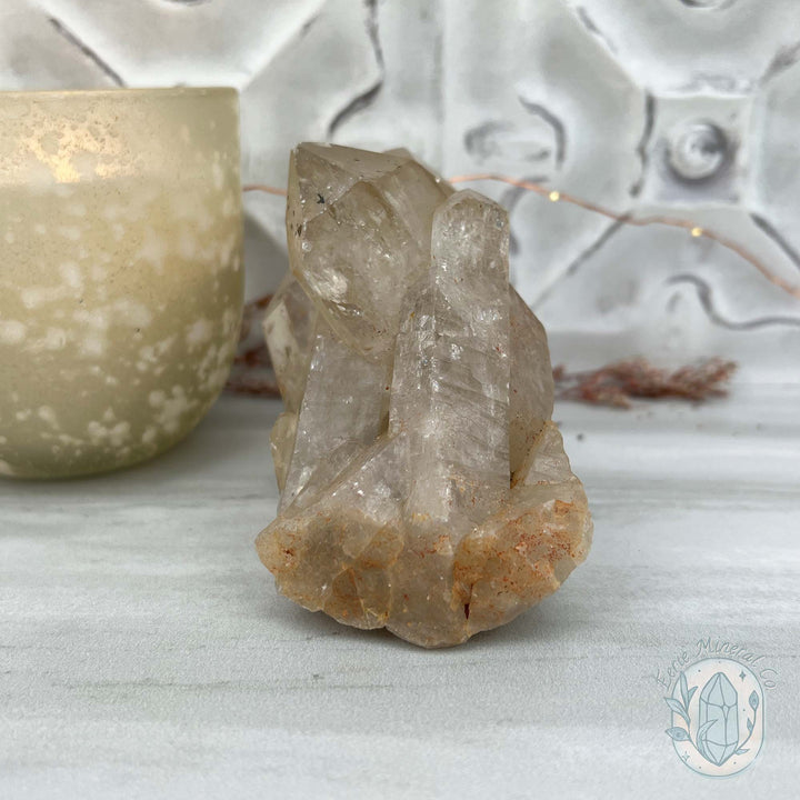 Natural Raw Citrine Crystal Cluster Point