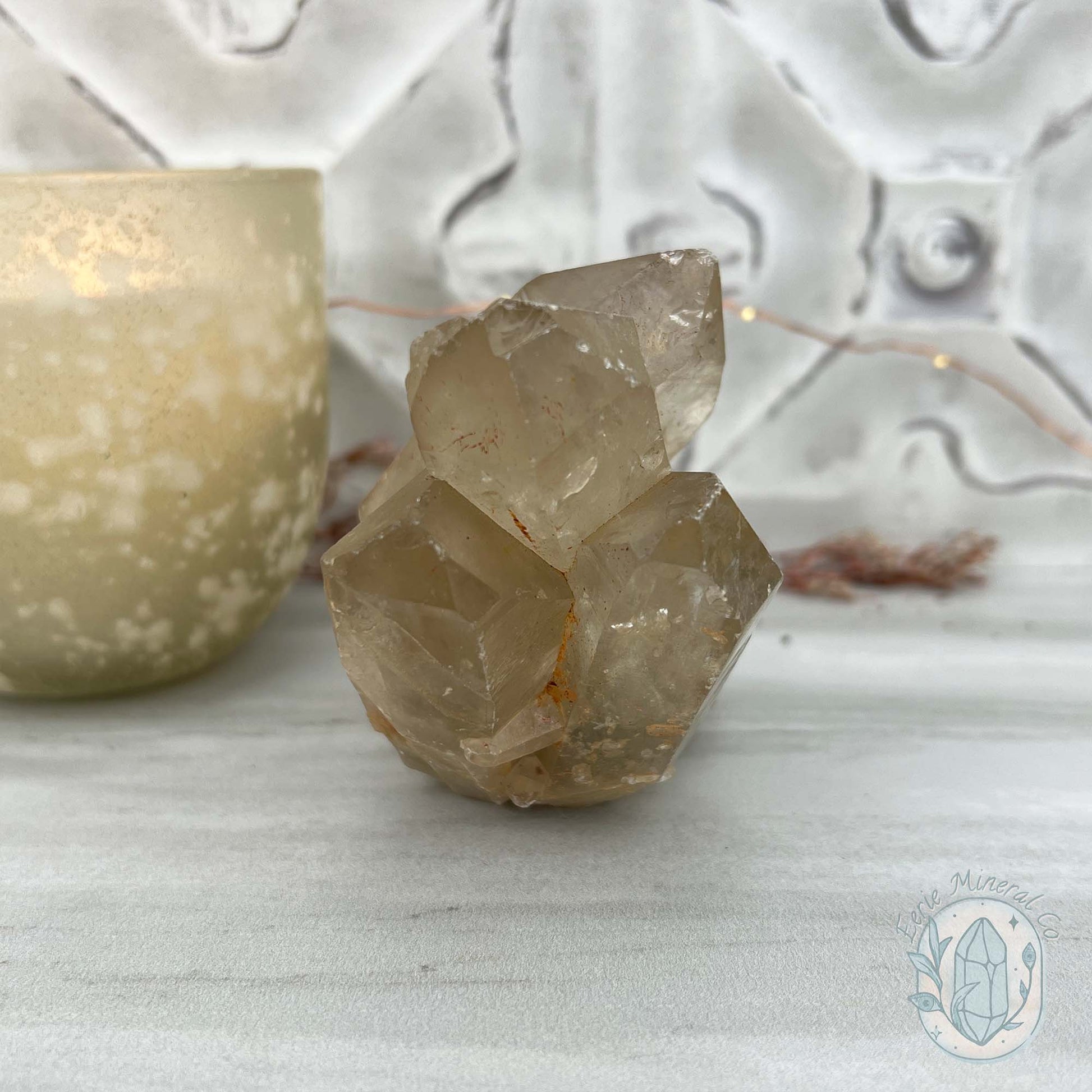 Natural Raw Citrine Crystal Cluster Point