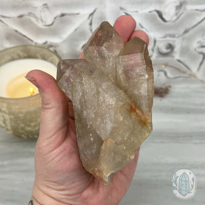 Natural Raw Citrine Crystal Cluster Point