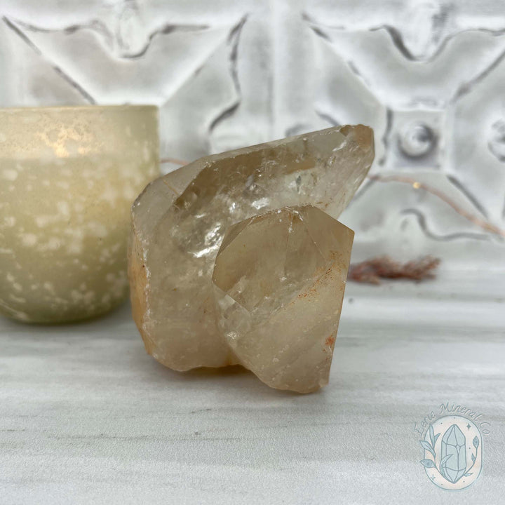 Natural Raw Citrine Crystal Cluster Point