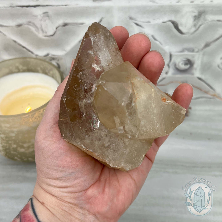 Natural Raw Citrine Crystal Cluster Point