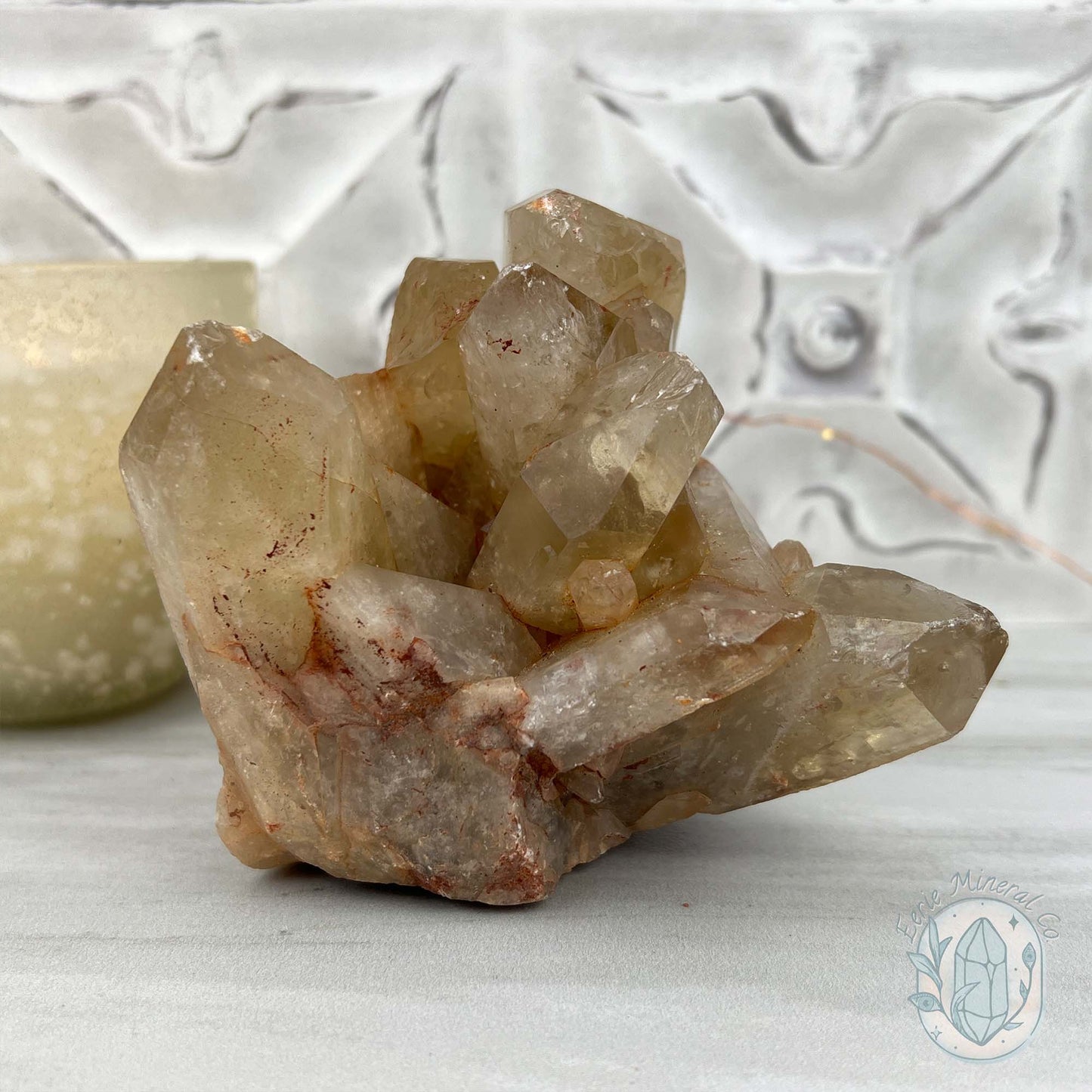 Large Madagascar Natural Raw Citrine Crystal Cluster Point