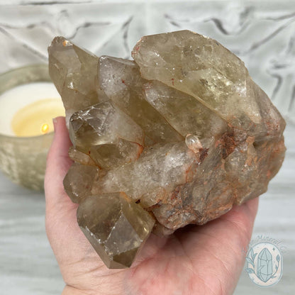Large Madagascar Natural Raw Citrine Crystal Cluster Point