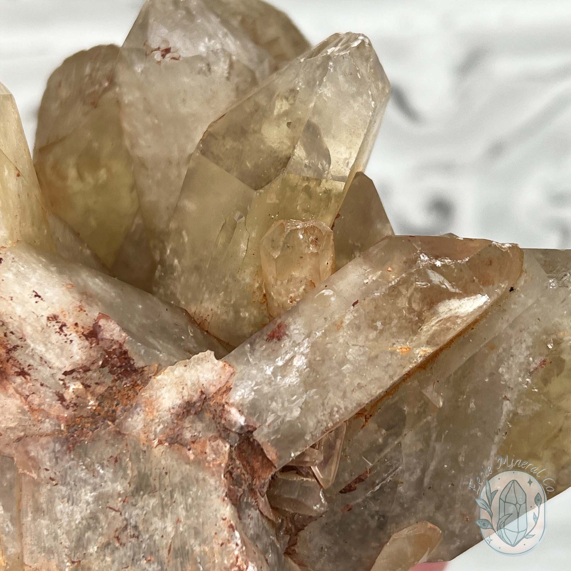 Large Madagascar Natural Raw Citrine Crystal Cluster Point
